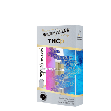 Mellow Fellow - Vape Cartridge - 0.5G - THCp - Blueberry Muffins (Indica) - POP