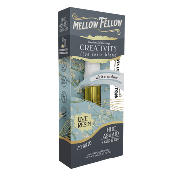 Mellow Fellow - Cartridge - 2ML - Live Resin - Creativity Blend - White Widow
