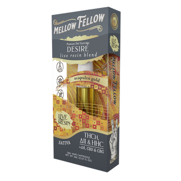 Mellow Fellow - Cartridge - 2ML - Live Resin - Desire Blend - Acapulco Gold