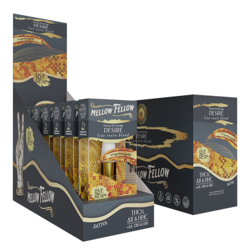 Mellow Fellow - Cartridge - 2ML - Live Resin - Desire Blend - Acapulco Gold