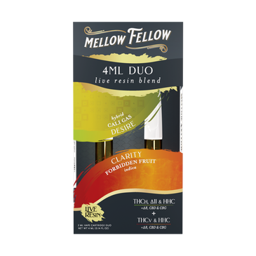 Mellow Felllow - Cartridges - 4ML - Live Resin - Desire + Clarity - Cali Gas/Forbidden Fruit