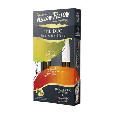 Mellow Felllow - Cartridges - 4ML - Live Resin - Desire + Clarity - Cali Gas/Forbidden Fruit