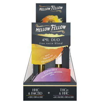 Mellow Felllow - Cartridges - 4ML - Live Resin - Euphoria + Tranquility - Strawberry Amnesia/TahoeOG