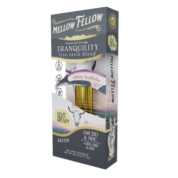 Mellow Fellow - Cartridge - 2ML - Live Resin - Tranquility Blend - White Buffalo