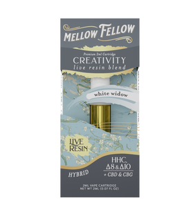 Mellow Fellow - Cartridge - 2ML - Live Resin - Creativity Blend - White Widow