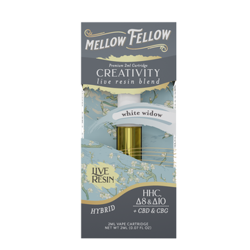 Mellow Fellow - Cartridge - 2ML - Live Resin - Creativity Blend - White Widow