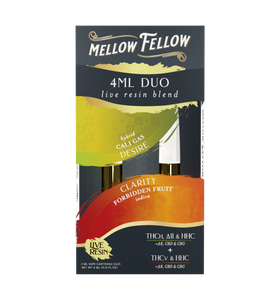 Mellow Felllow - Cartridges - 4ML - Live Resin - Desire + Clarity - Cali Gas/Forbidden Fruit