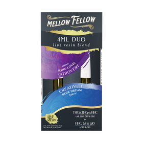 Mellow Felllow - Cartridges - 4ML - Live Resin - Introvert + Creativity - King Louis/Blue Dream