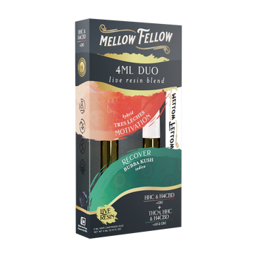 Mellow Felllow - Cartridges - 4ML - Live Resin - Motivation + Recover - Tres Leches/Bubba Kush