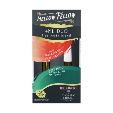 Mellow Felllow - Cartridges - 4ML - Live Resin - Motivation + Recover - Tres Leches/Bubba Kush