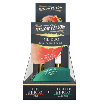 Mellow Felllow - Cartridges - 4ML - Live Resin - Motivation + Recover - Tres Leches/Bubba Kush