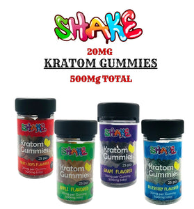 SHAKE KRATOM GUMMIES 25PCS 20MG PER GUMMY