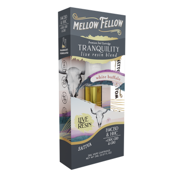 Mellow Fellow - Cartridge - 2ML - Live Resin - Tranquility Blend - White Buffalo