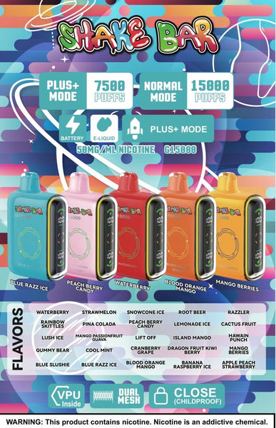 SHAKE BAR 15000 PUFFS DISPOSABLE VAPE ( DIGITAL SCREEN ) – Shophemp