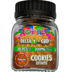 Shake Hemp's D9+CBD Cookie Jar (20ct) 4000mg Total